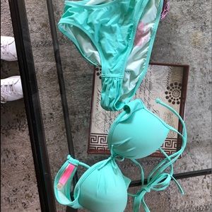 VS pink mint green bikini